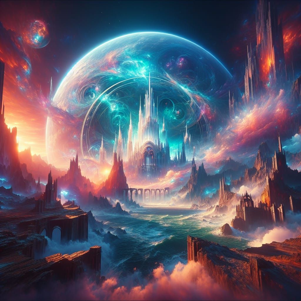 Fantastical World Matte Painting in 8k Resolution