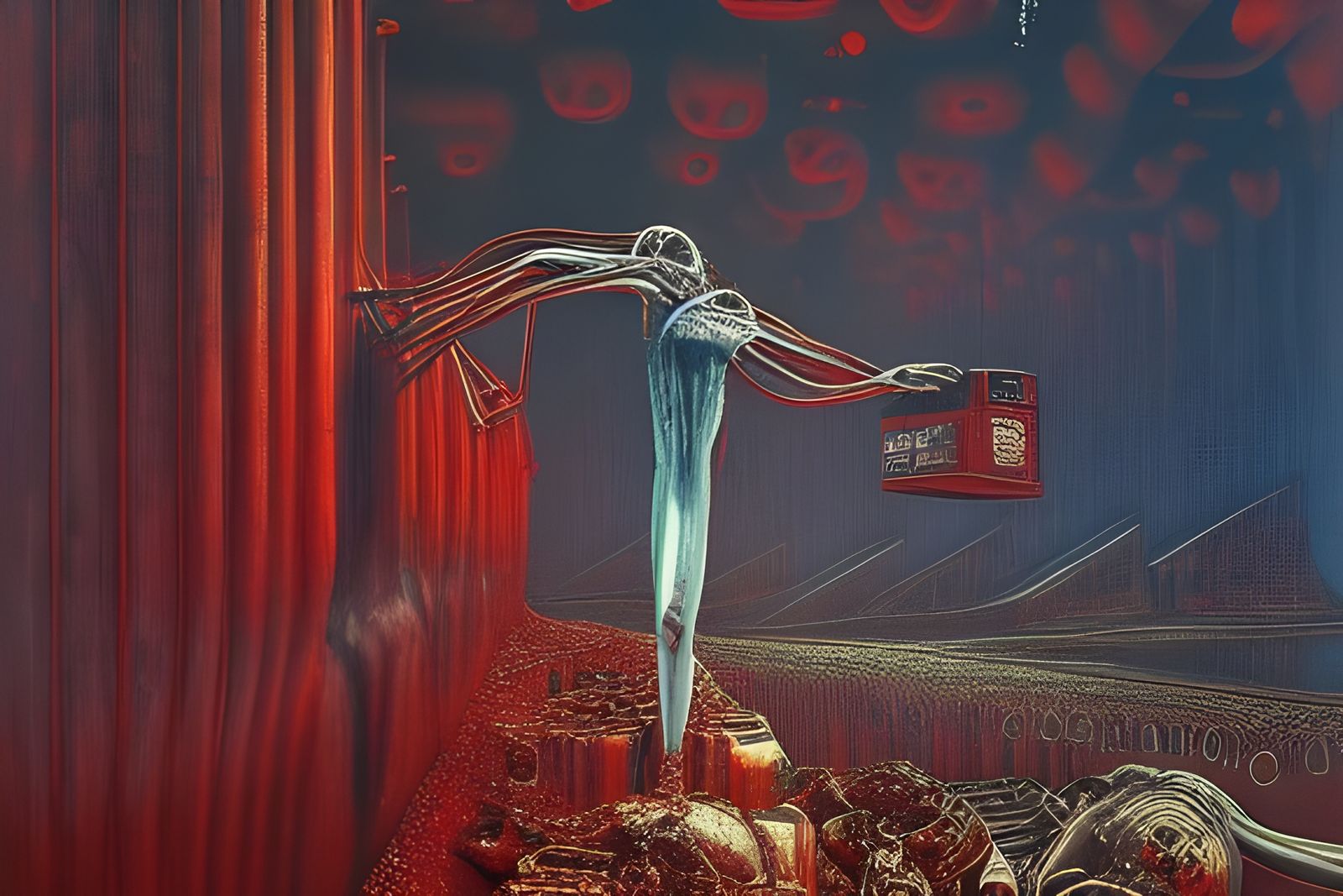 Surreal Coca-Cola Impact, Dark Art Style