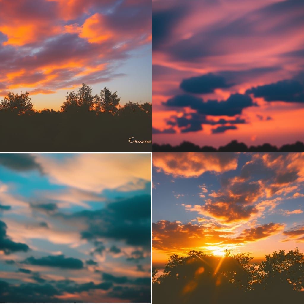 Dramatic Sunset Clouds in Professional Photography Style
