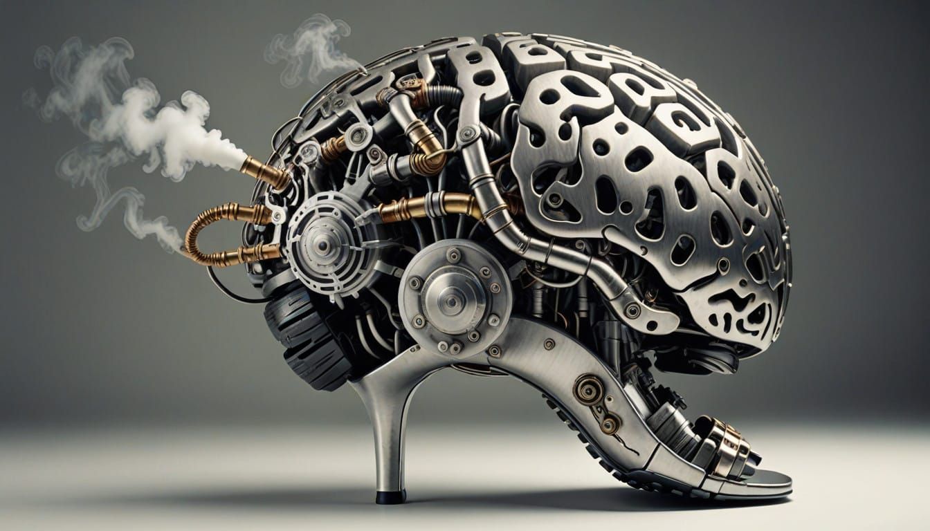 Steam-Powered Brain Wears Zebra Striped Heels