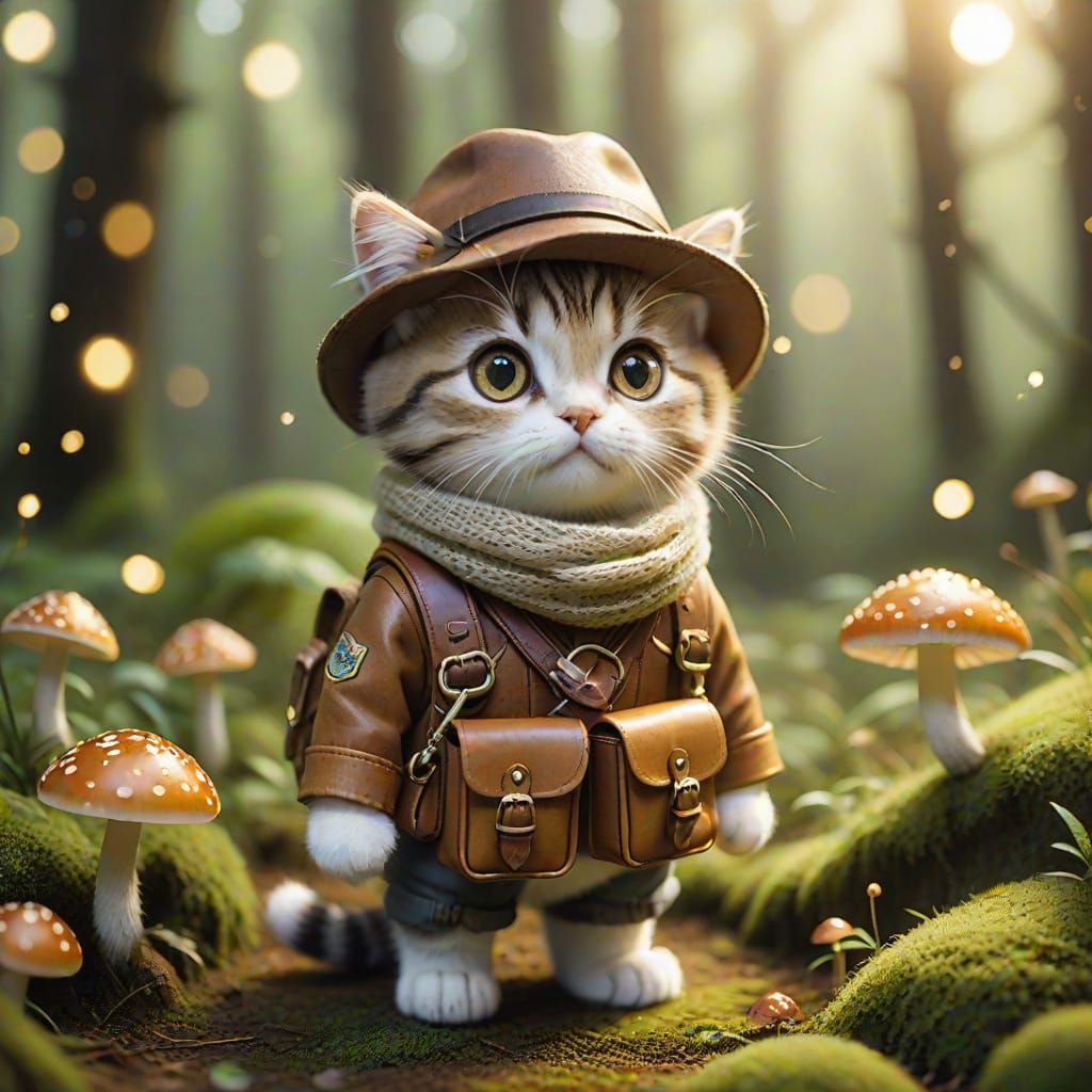 Kitten Explorer in Enchanted Forest