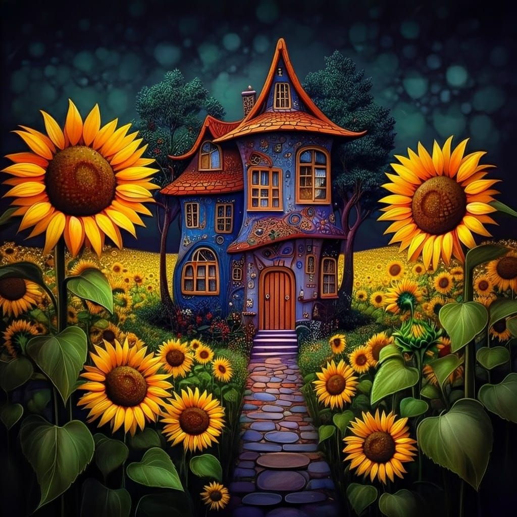 Whimsical House in Vibrant Colors