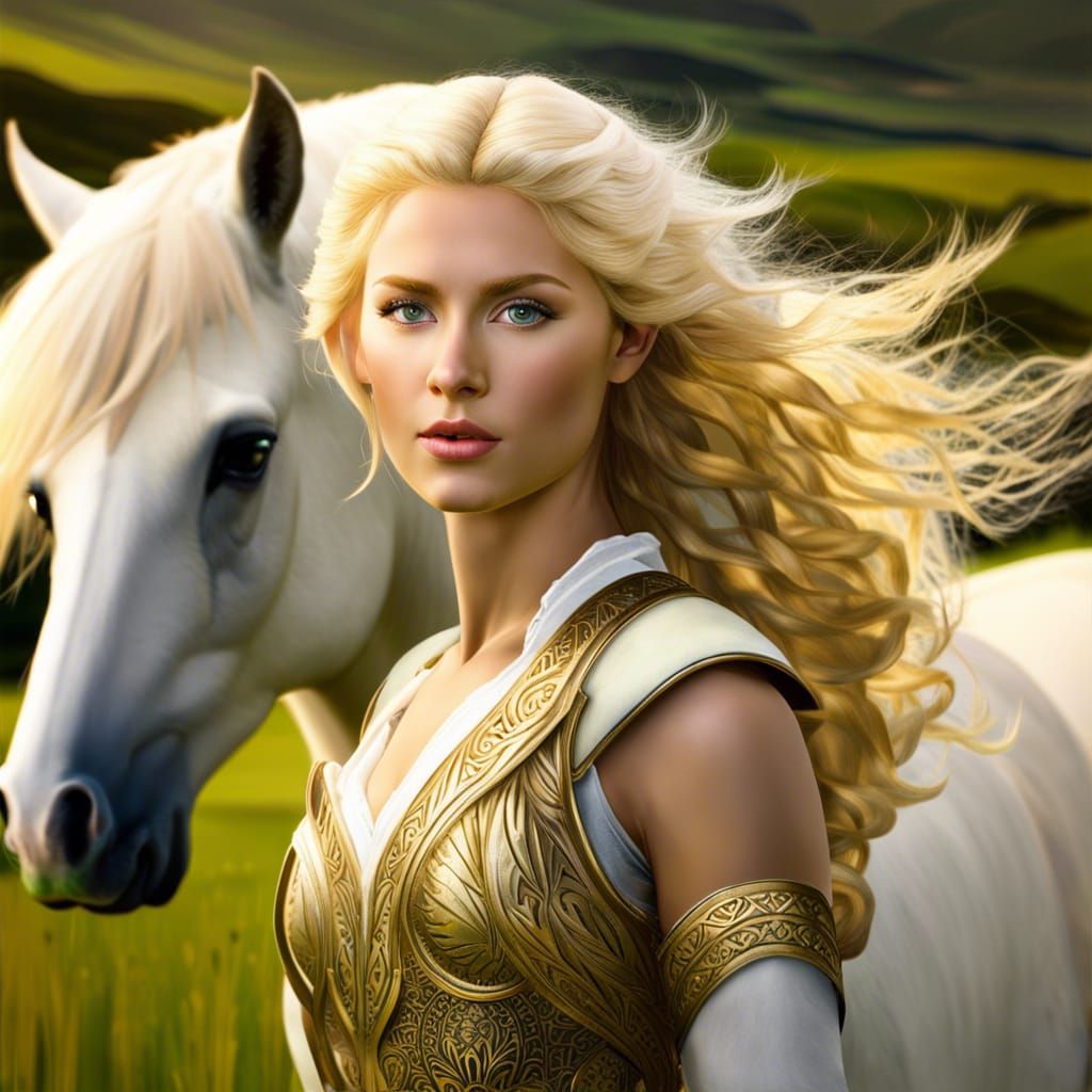 Beautiful Centaur Girl in Irish Meadow