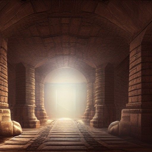 Deep Majestic Dungeon Matte Painting