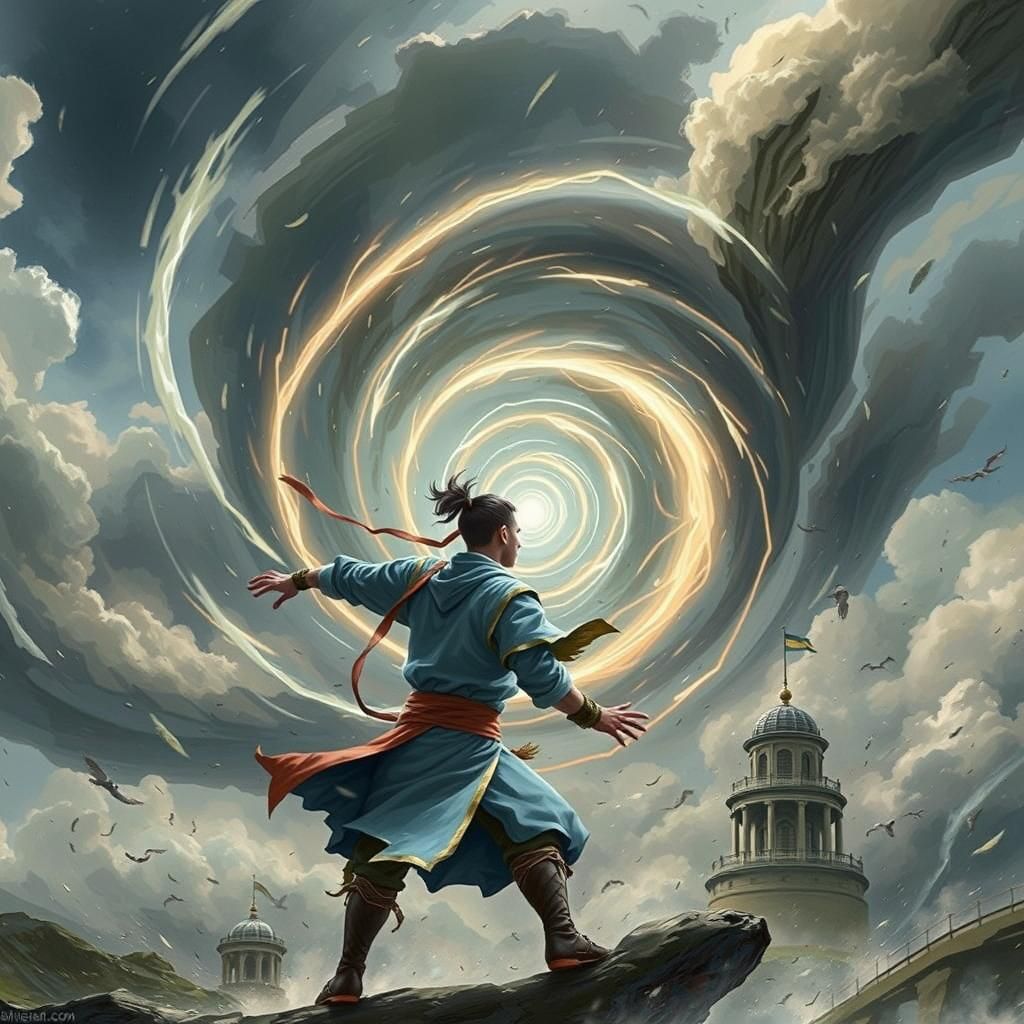 Airbender Digital Art: Creating a Tornado