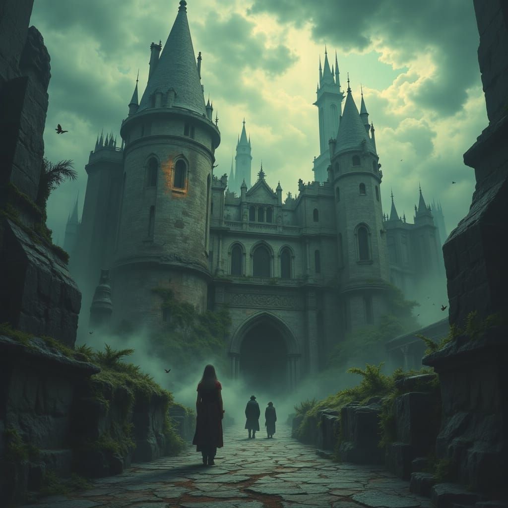 Gormenghast Castle With Volumetric Lighting