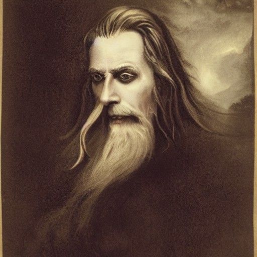 Eldritch Rip Van Winkle Portrait in Dorian Gray Style