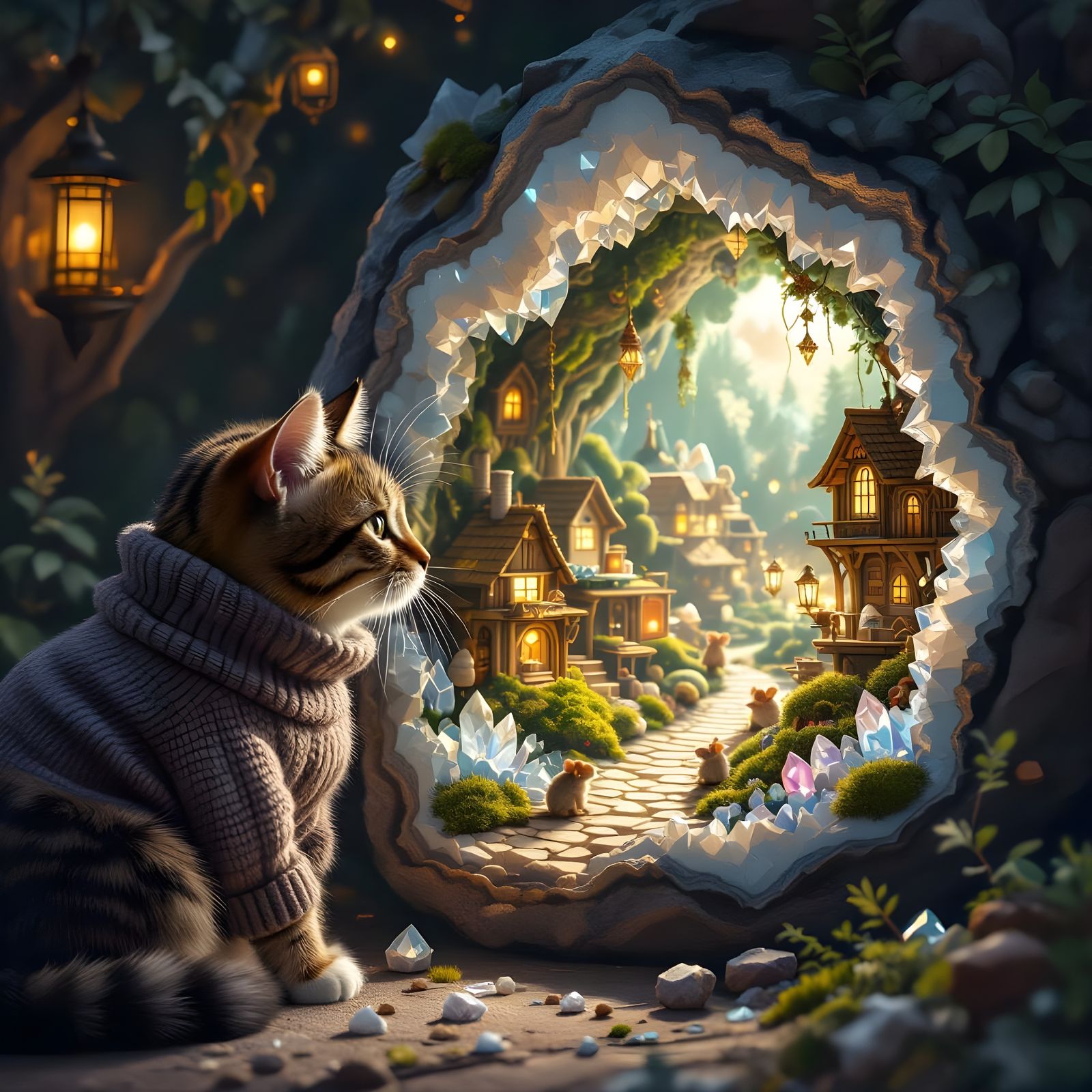 Cat Discovering a Mouse World in Geode