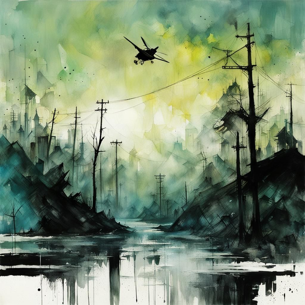 Surreal Landscape in Dark Fantasy Style