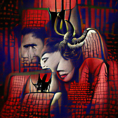 Detailed Mosaic of Satan