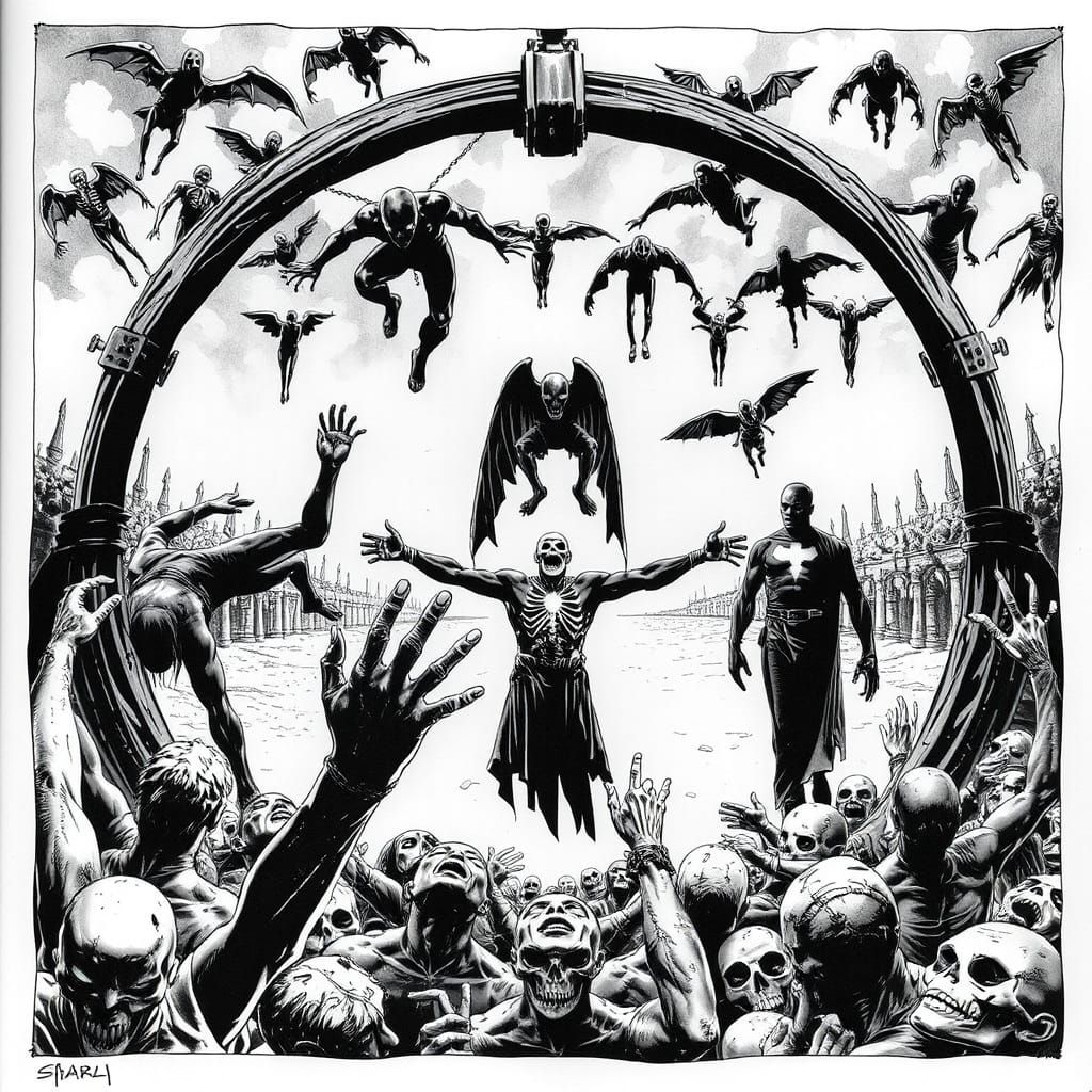 Tormented Souls in a Dark, Dynamic Hellscapes