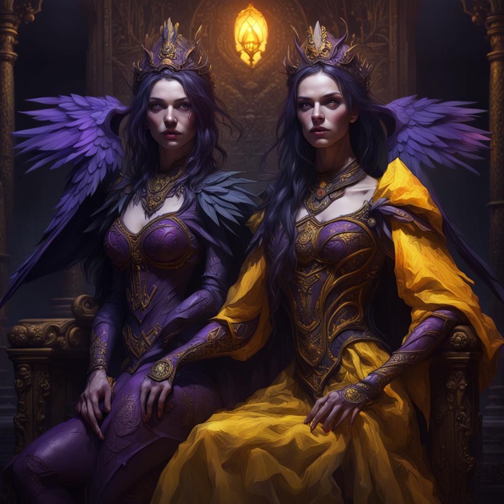 Raven Queen and Lady of Pain: Dark Fantasy Art