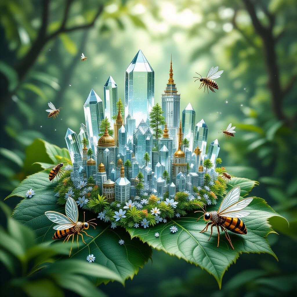 Crystal Forests and Leaf Cities with Jewel Insects