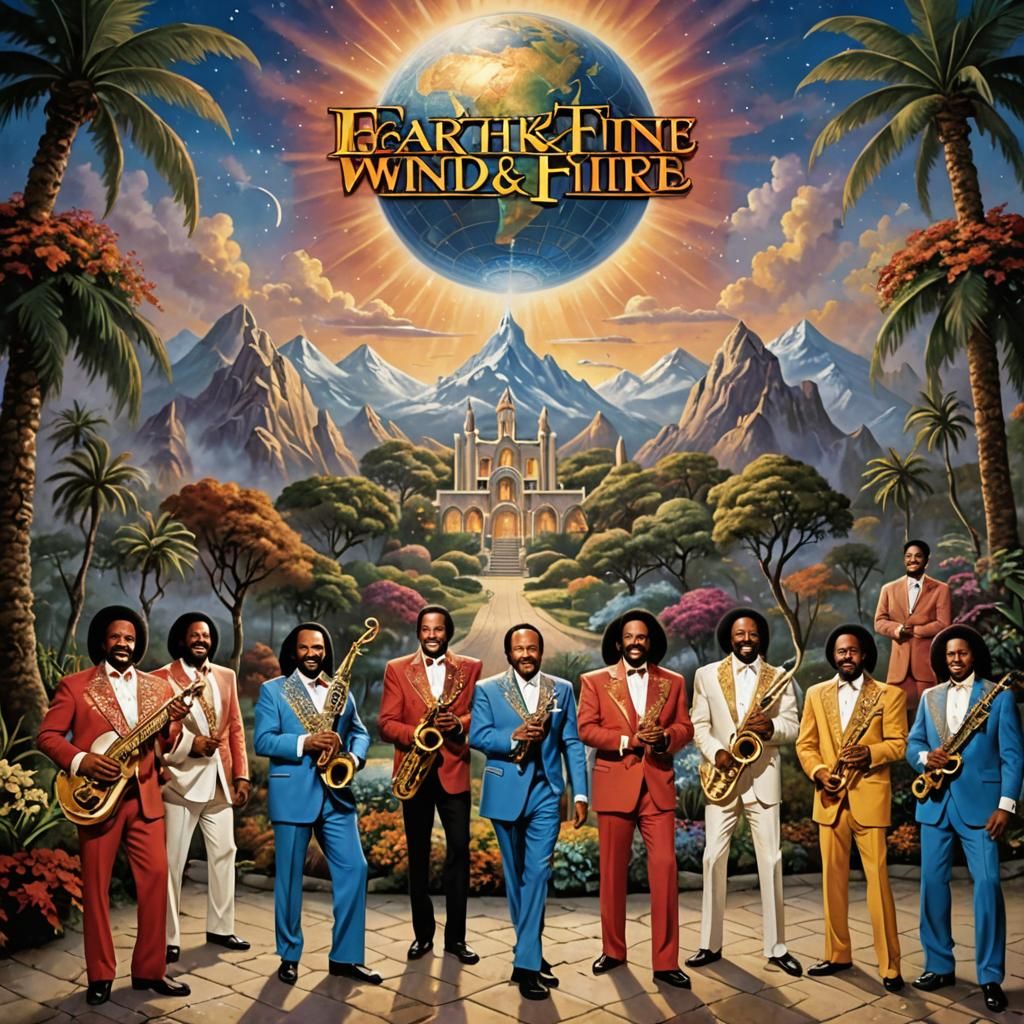 Earth, Wind & Fire in Matte Painting Style