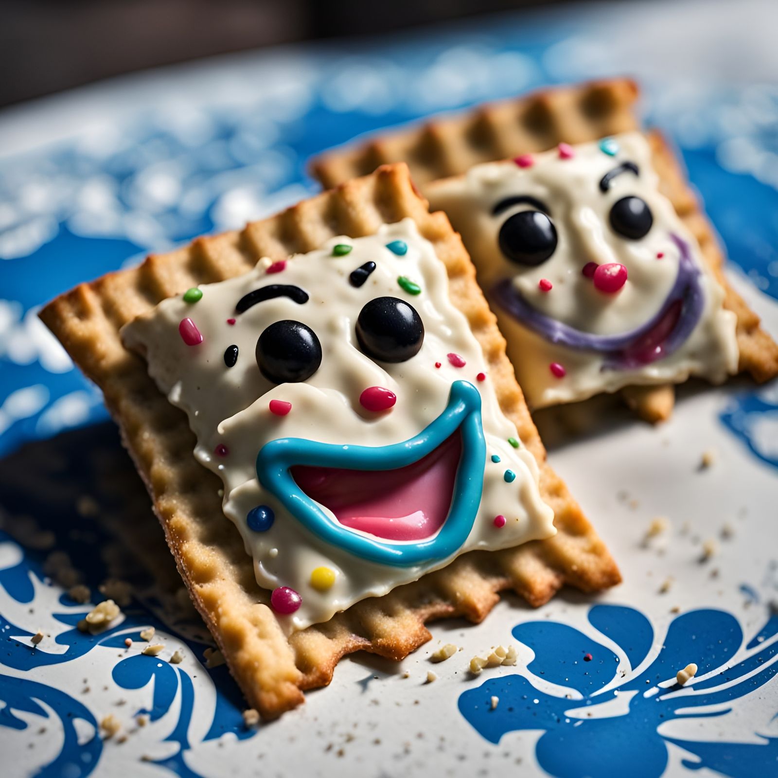 Grinning Pop-Tarts Rendered with Ray Tracing