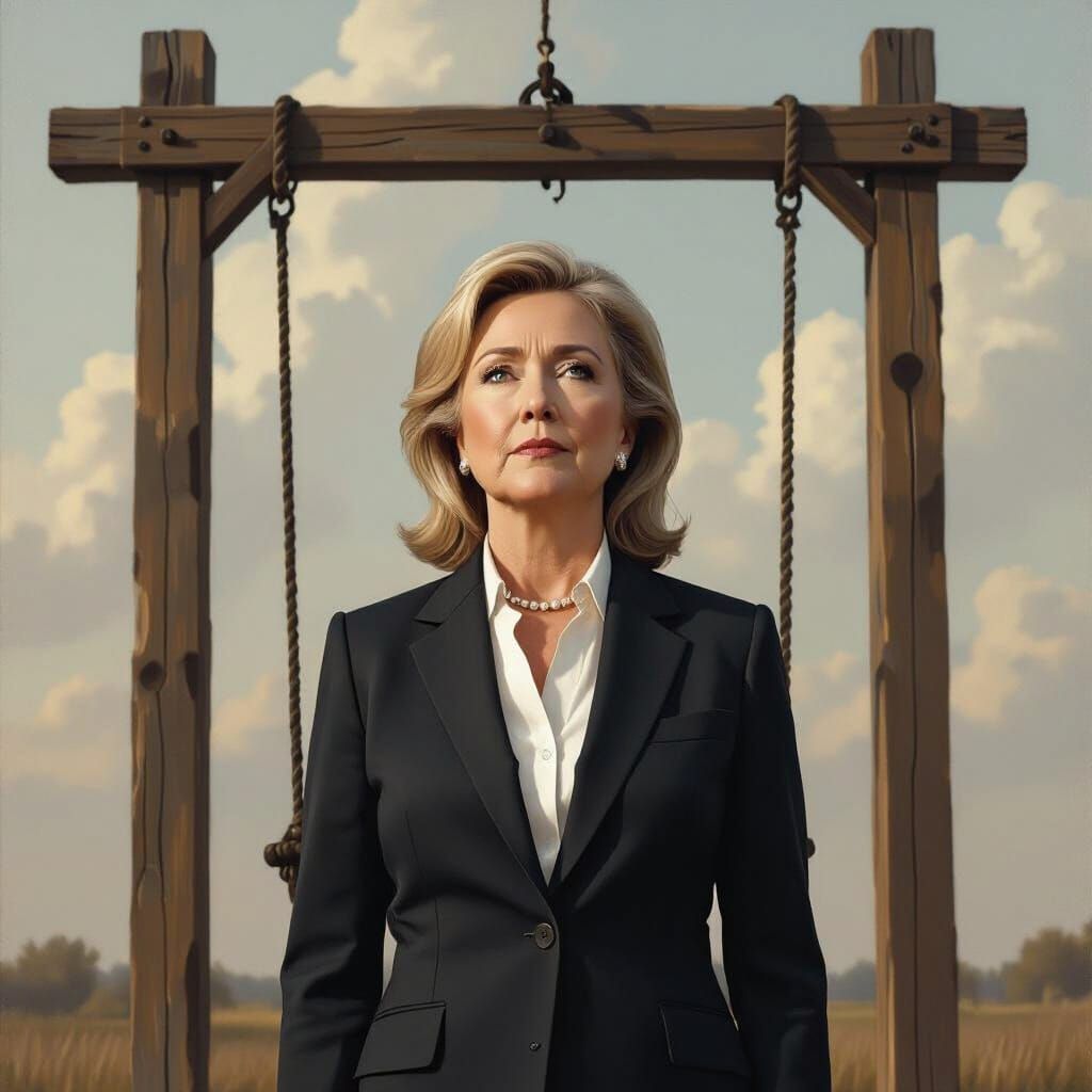 Hillary Clinton at the Gallows: A Dramatic Portrait