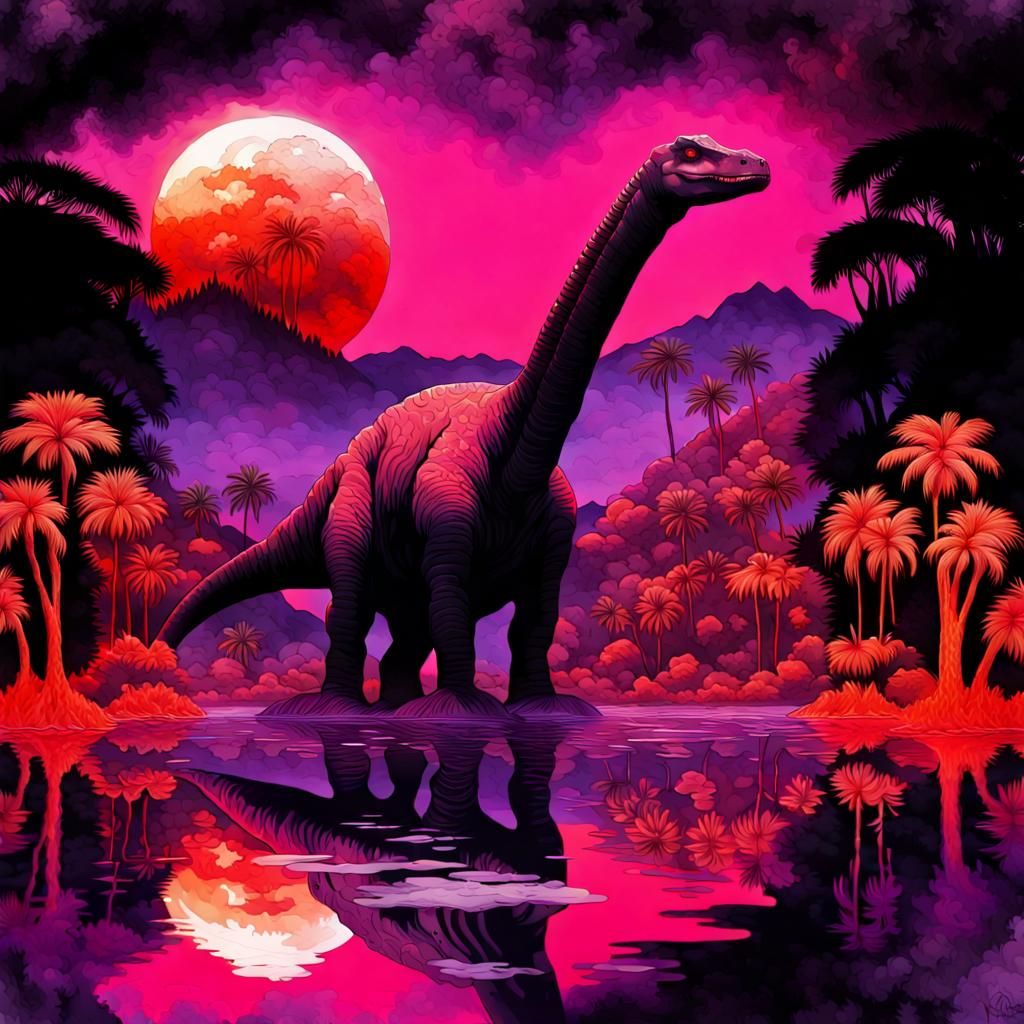 Double Exposure Portrait with Volcano Landscape