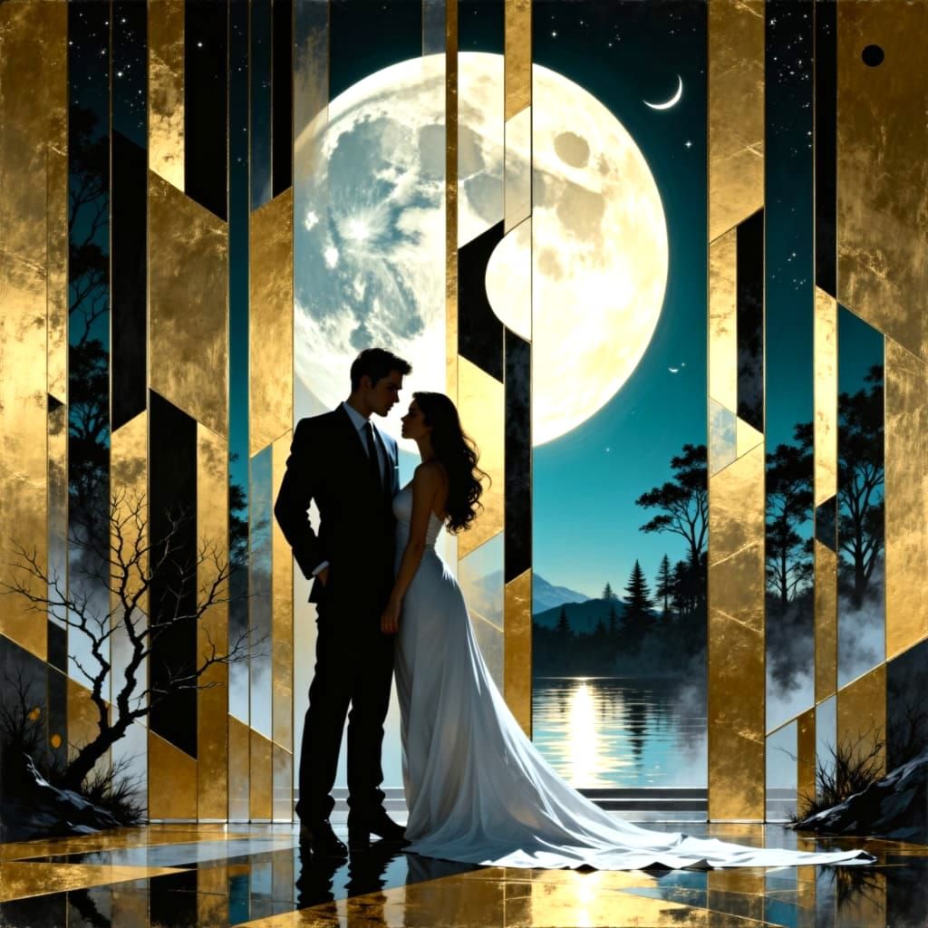 Art Deco Celestial Ballroom on the Moon
