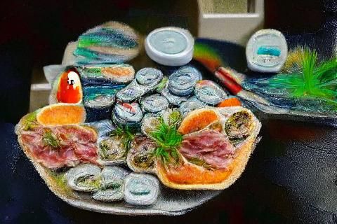 Sushi in Impressionistic Style of Monet