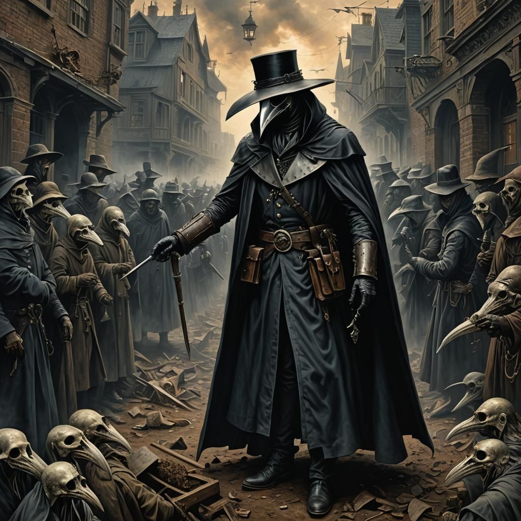 Surreal Plague Doctor Horror Masterpiece