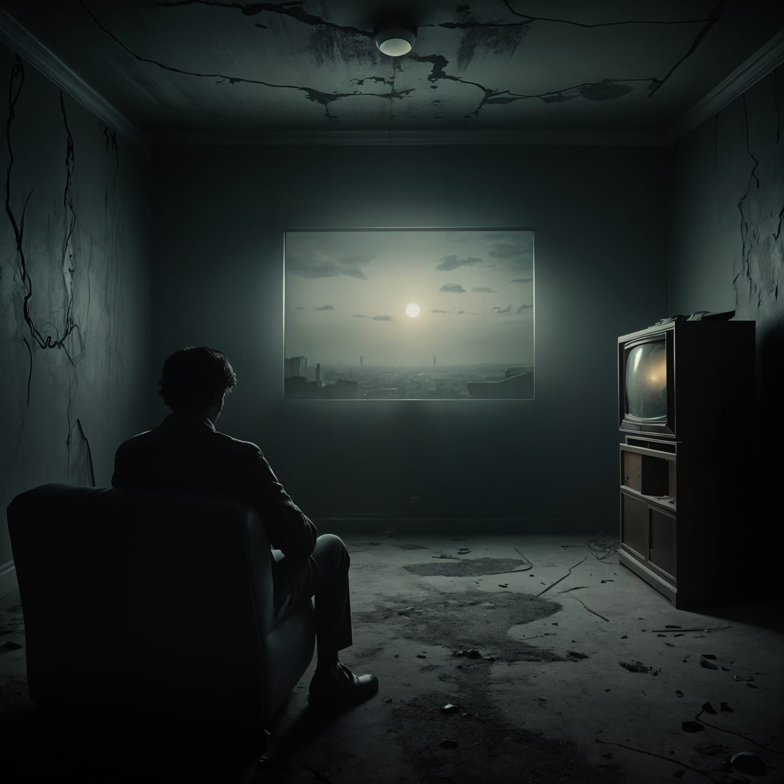 Melancholic Abstraction in a Desolate Landscape