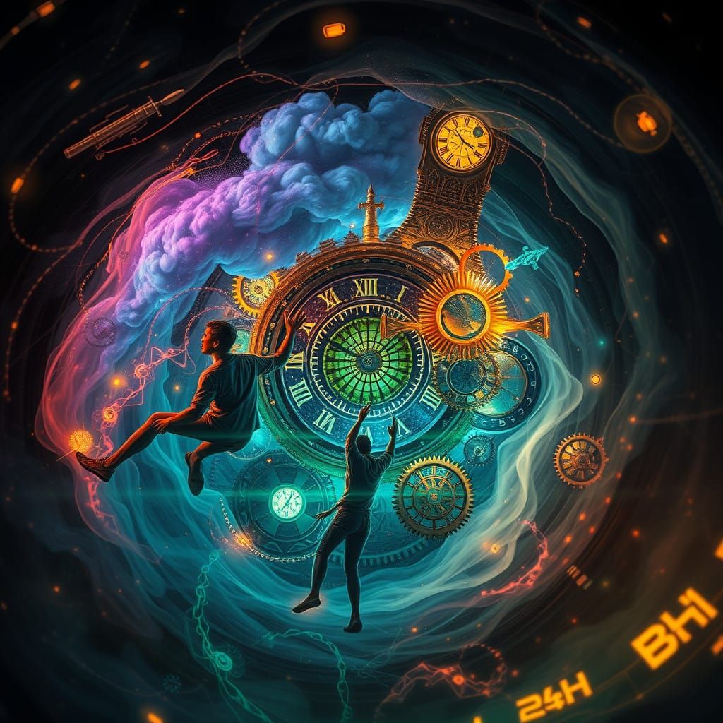 Ephemeral Humans Disappear into Time's Vortex