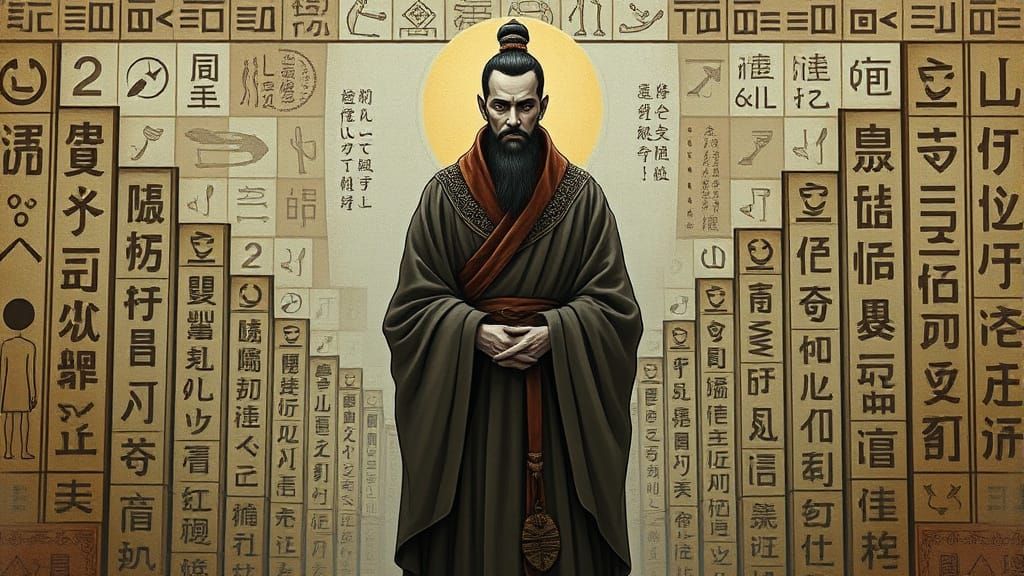 Taoist Philosopher Amidst Ancient Egyptian Mysticism