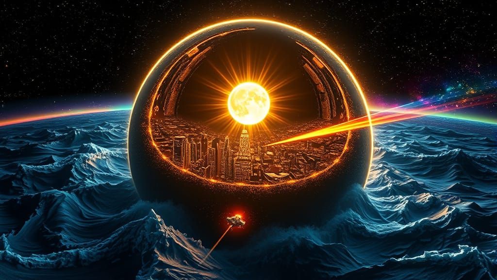 Cosmic Ocean of Radiant Golden-White Light