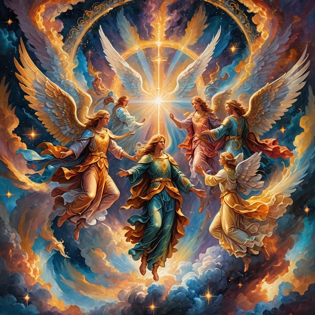 Angelic Collaboration in a Divine Landscape