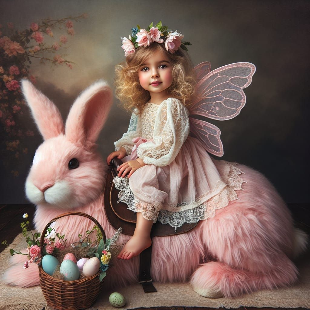 "A cute fairywinged toddler girl with curly blonde hair and ...