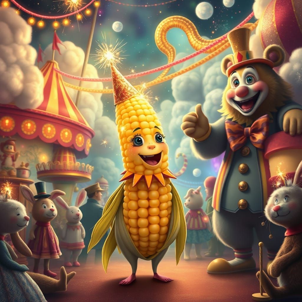 Whimsical Corn Cob at Fantasy Carnival