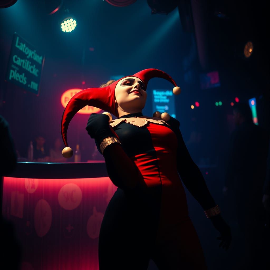Harley Quinn Falls in a Gritty Nightclub Scene