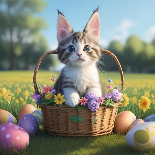 Easter Bunny Cat