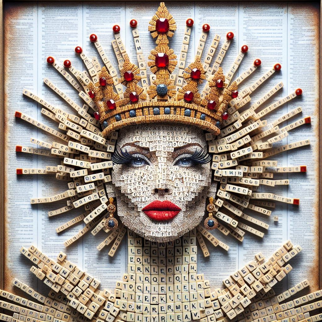 Scrabble Queen with Golden Crown