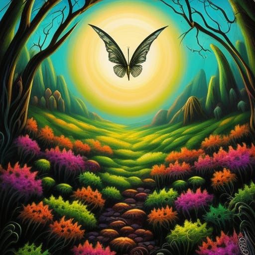 Halloween Witch in Wheat Field Digital Art