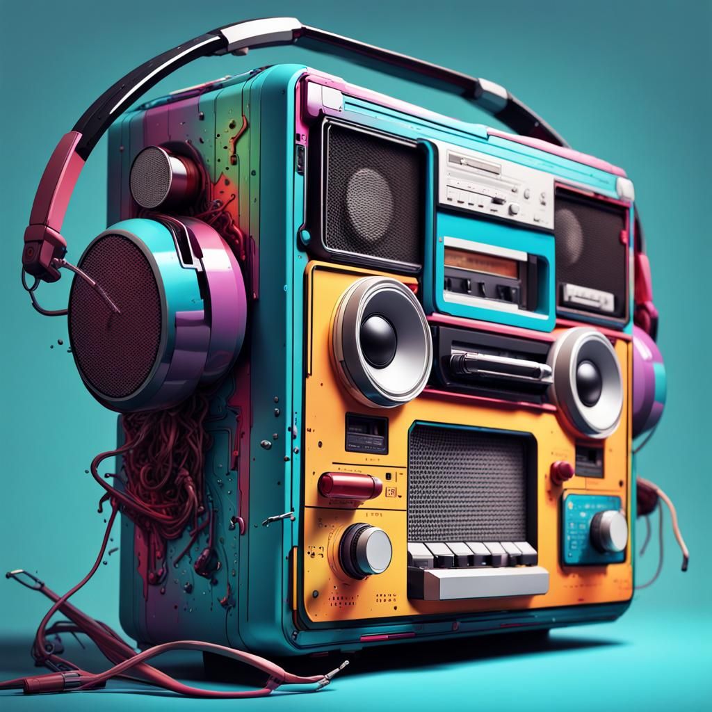 Transforming Ghetto Blaster Radio with Cassette Tape