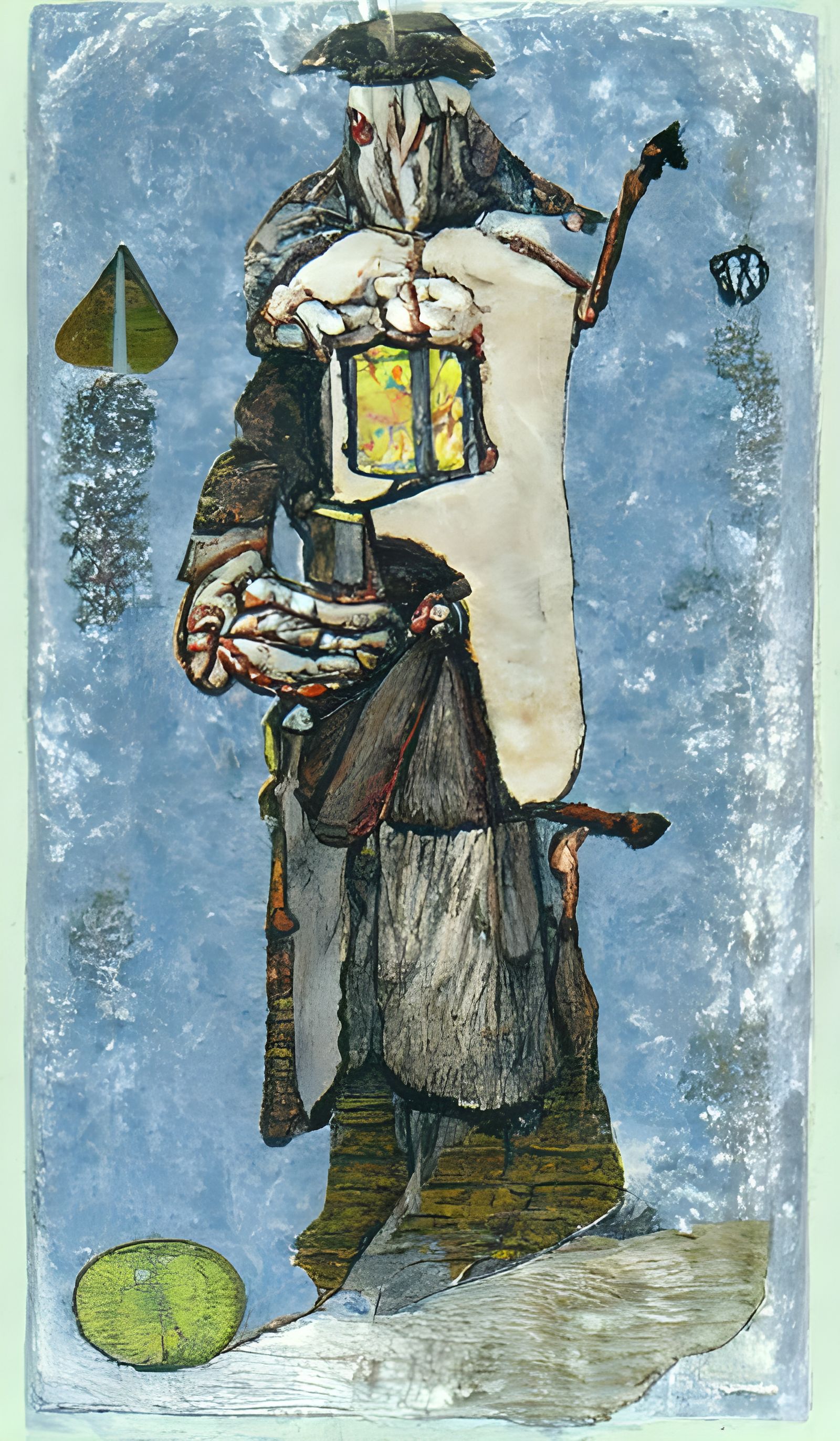 Hermit Tarot Card in Classic Style