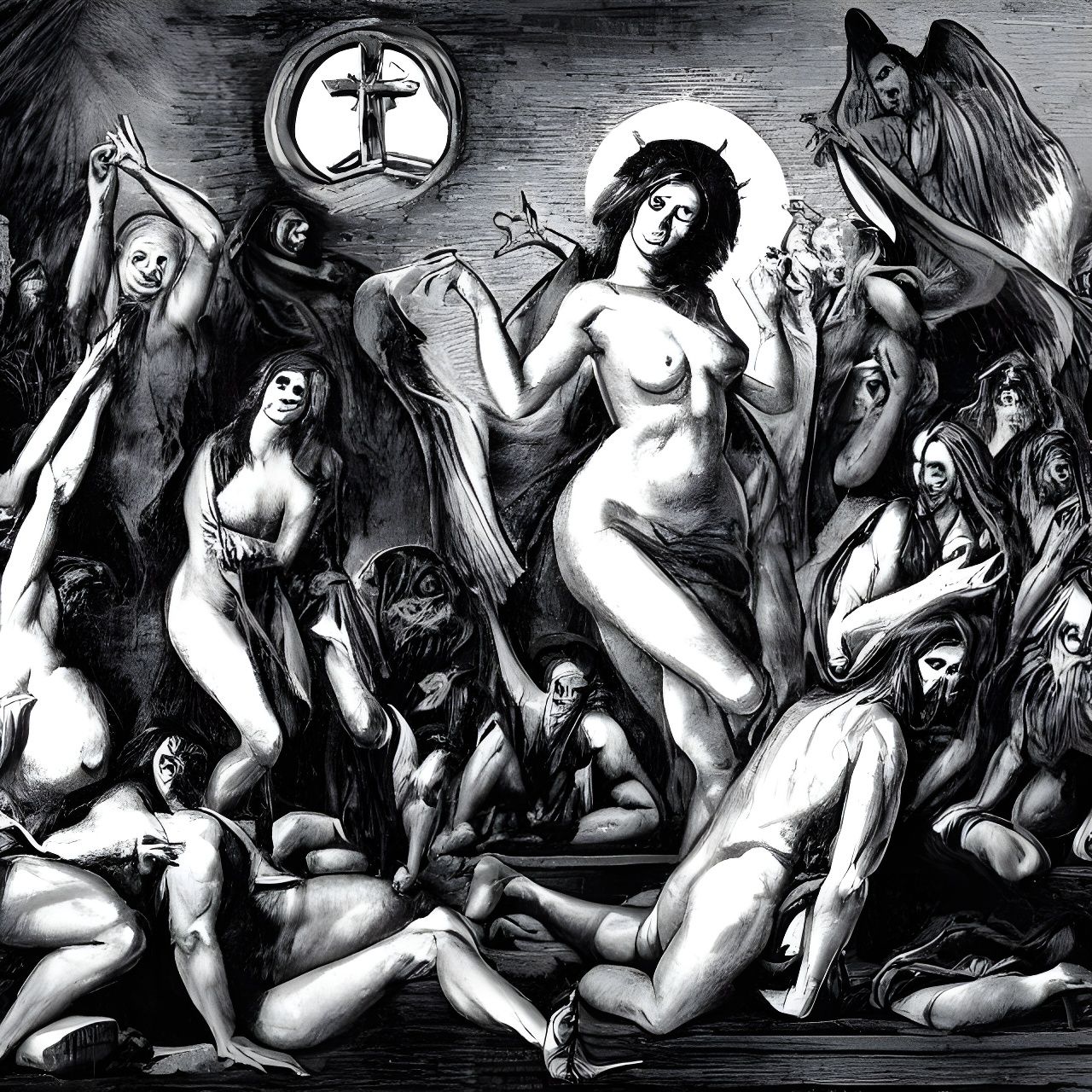 Succubus Rising in Gothic Chapel