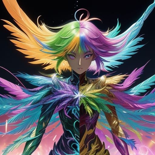 Vibrant Anime Creatures Emerge from Crystal Meth Haze