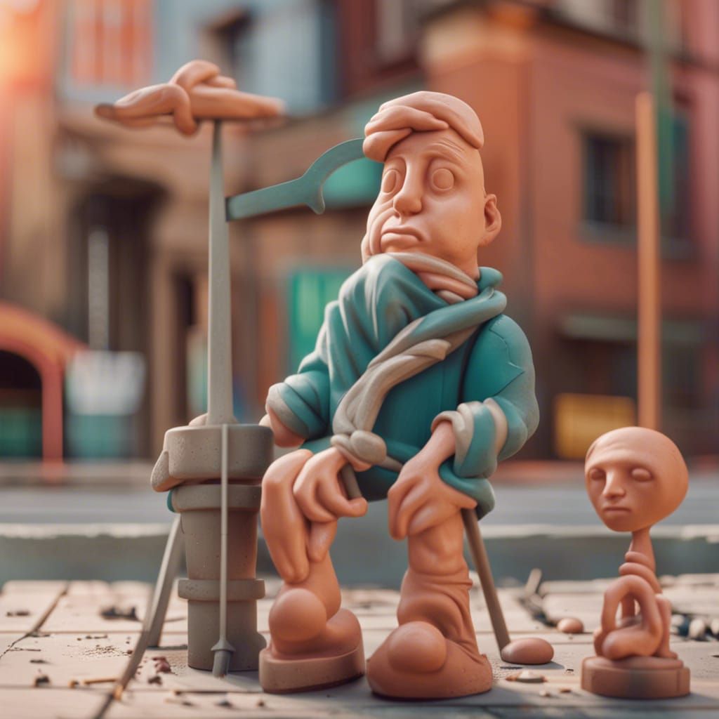 Claymation Style NFT Art of Urban Street Artist