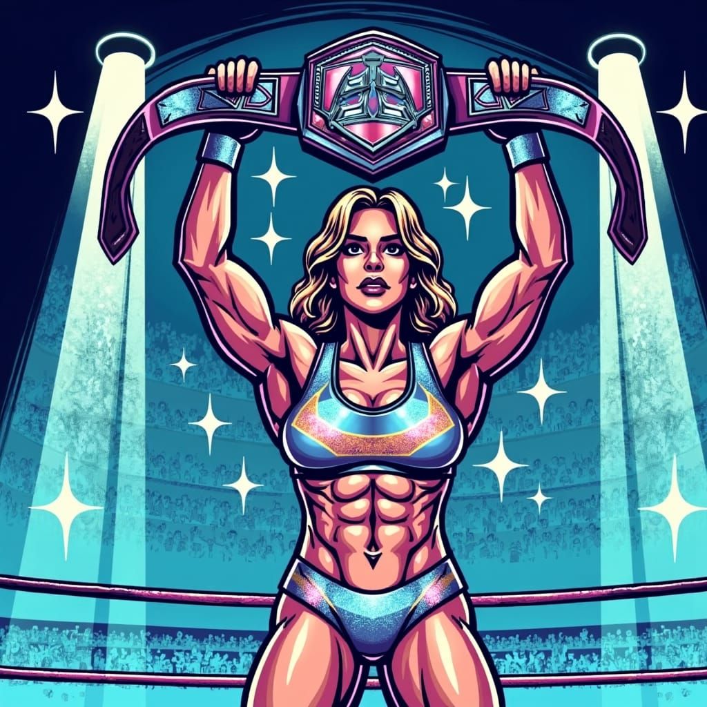 Bayley, WWE Women's Champion, Comic Book Illustration