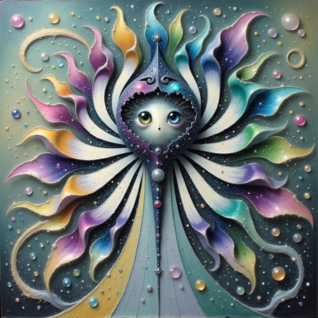 Iridescent Vortex Tunnel in Photorealistic Style