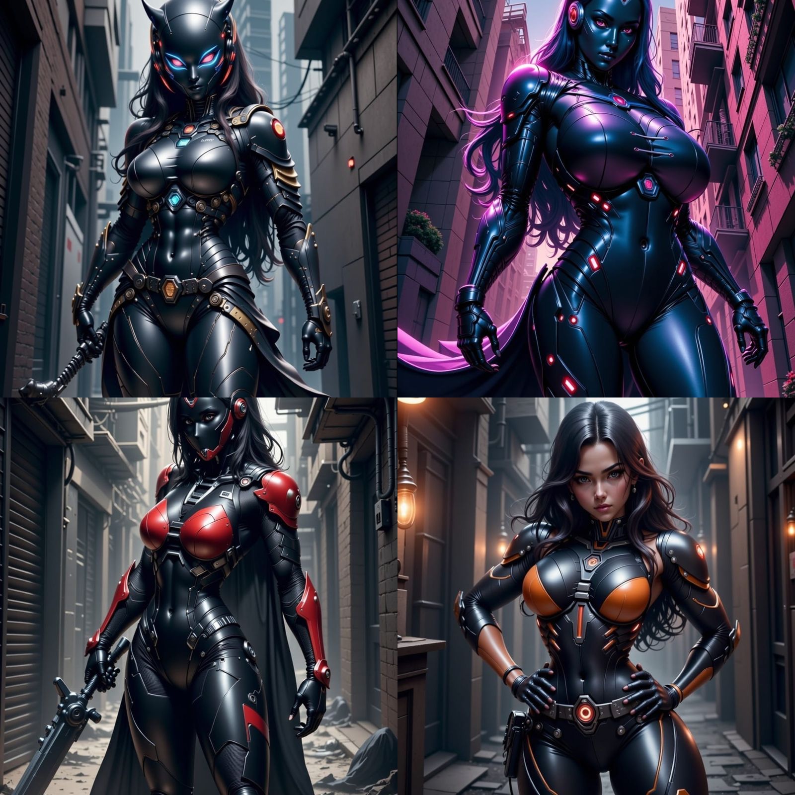 <lora:Femina Formosa:1.0> Marvel Misty Knight, Standing Prou...