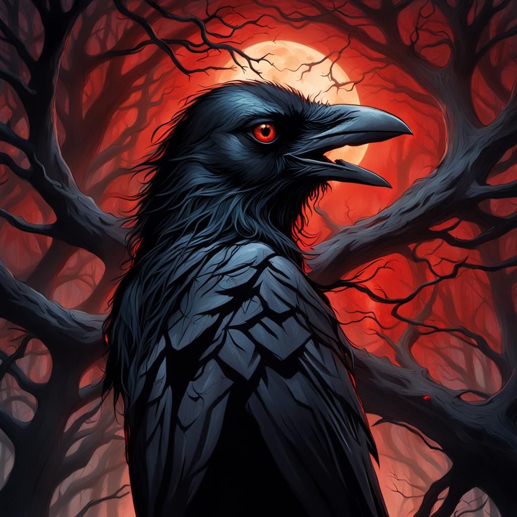 Eerie Forest Portrait in Dark Fantasy Style