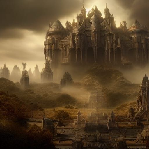 Epic Paladin in Digital Matte Painting Style