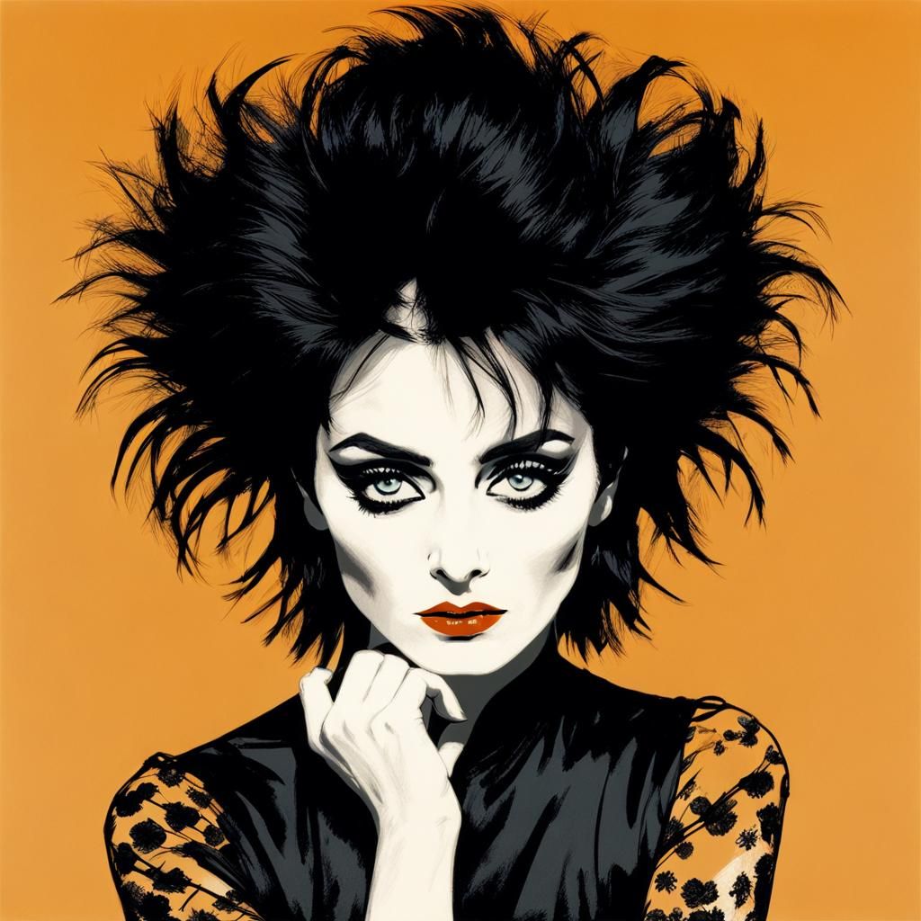Siouxsie Sioux in Warhol-esque Silk Screen Print