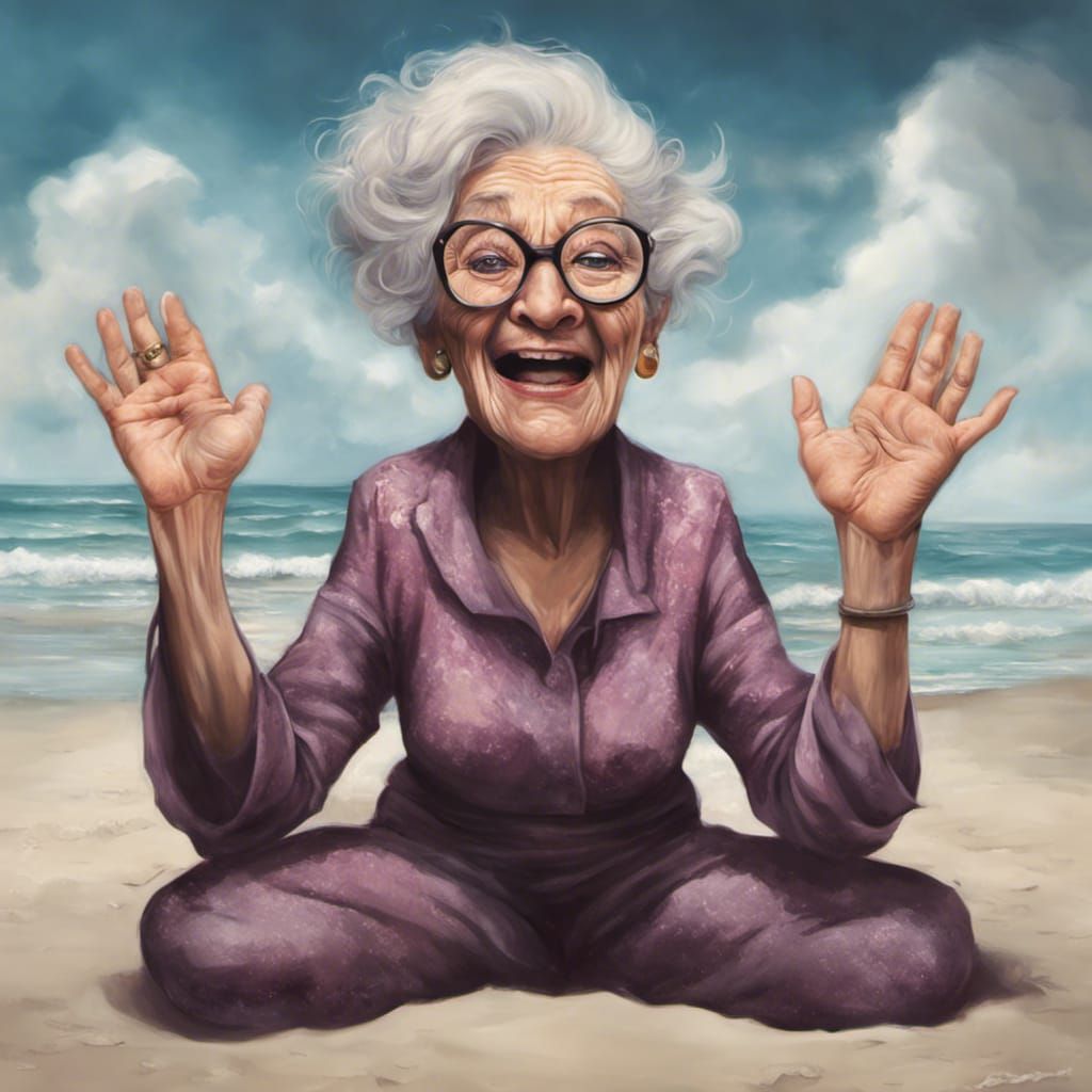 Crazy grandma and her Yoga session