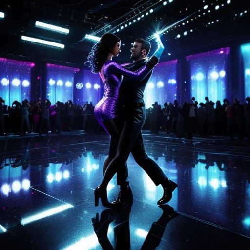 Vibrant Disco Scene Unfolds in Hyper-Realistic Digital Art