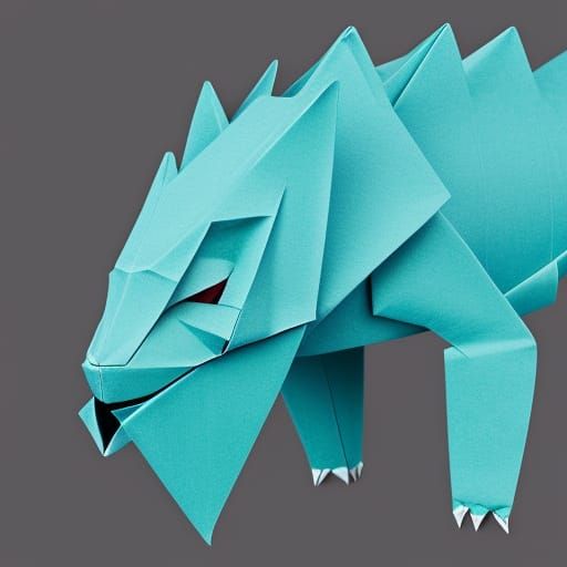 Origami Dragon Papercraft in 8K Resolution