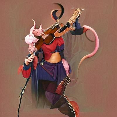 Tiefling Bard Character Portrait